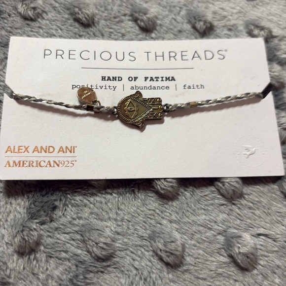 Alex and Ani Hand of Fatima pull chain bracelet NEW - Picture 7 of 8